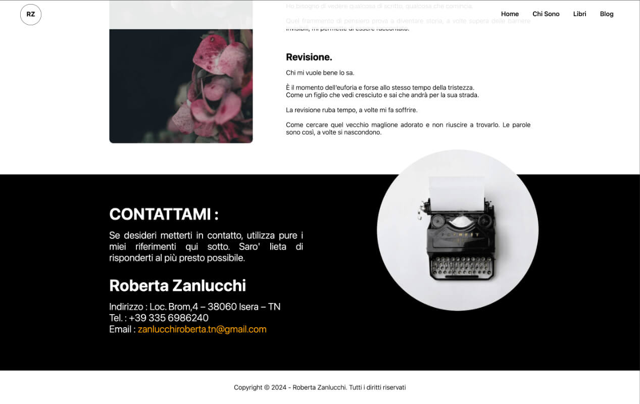 Roberta Zanlucchi. Writer.