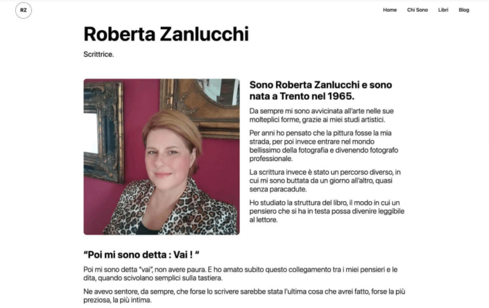 Roberta Zanlucchi. Writer.