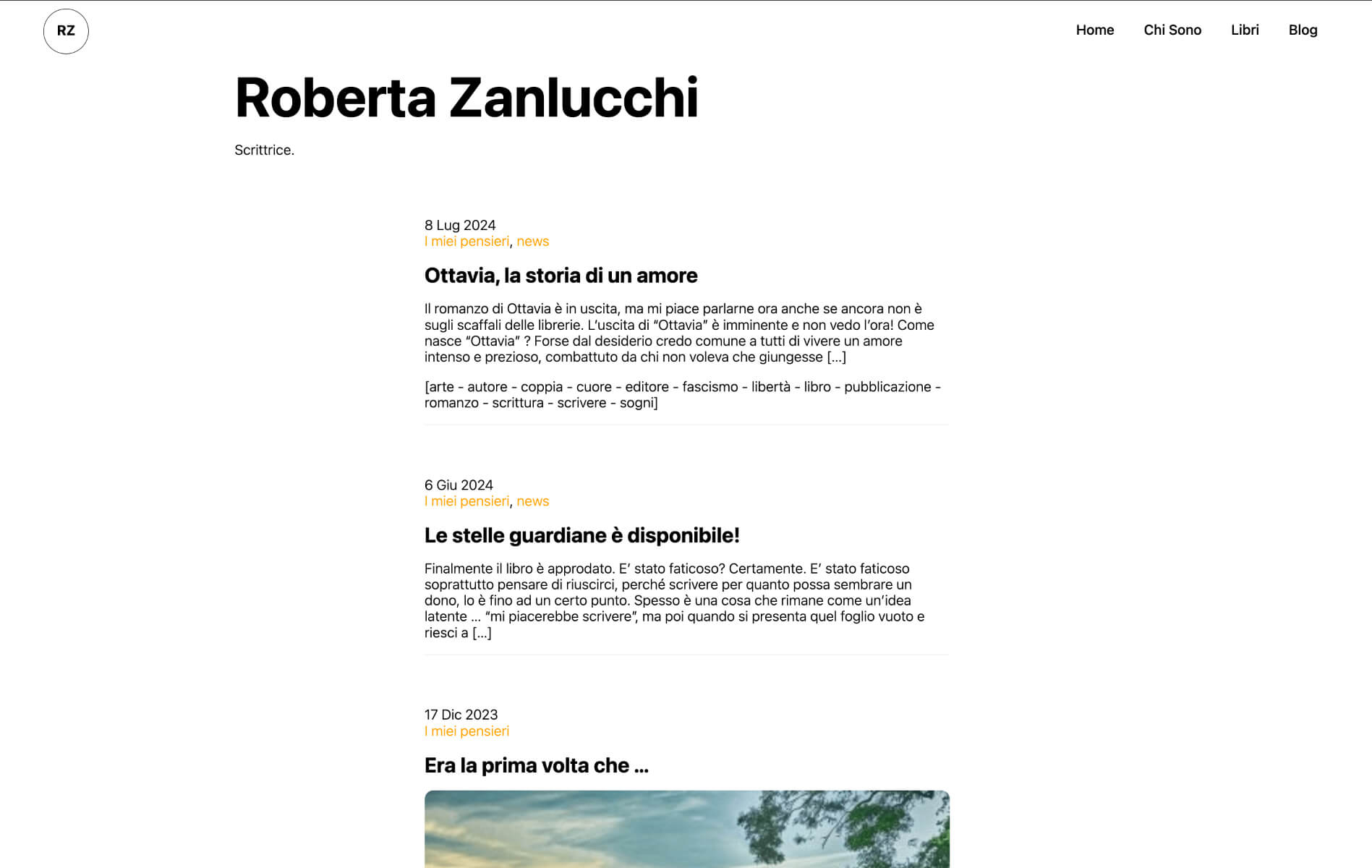 Roberta Zanlucchi. Writer.