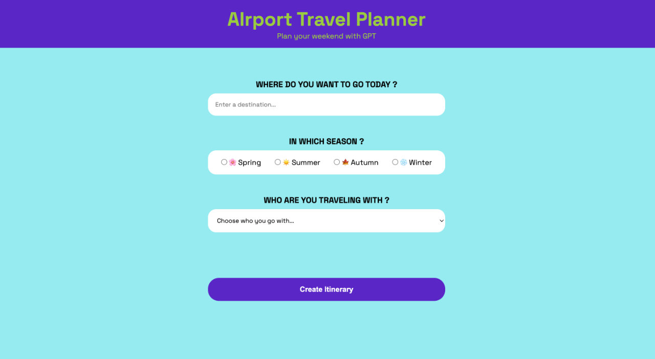 Airport Travel Planner