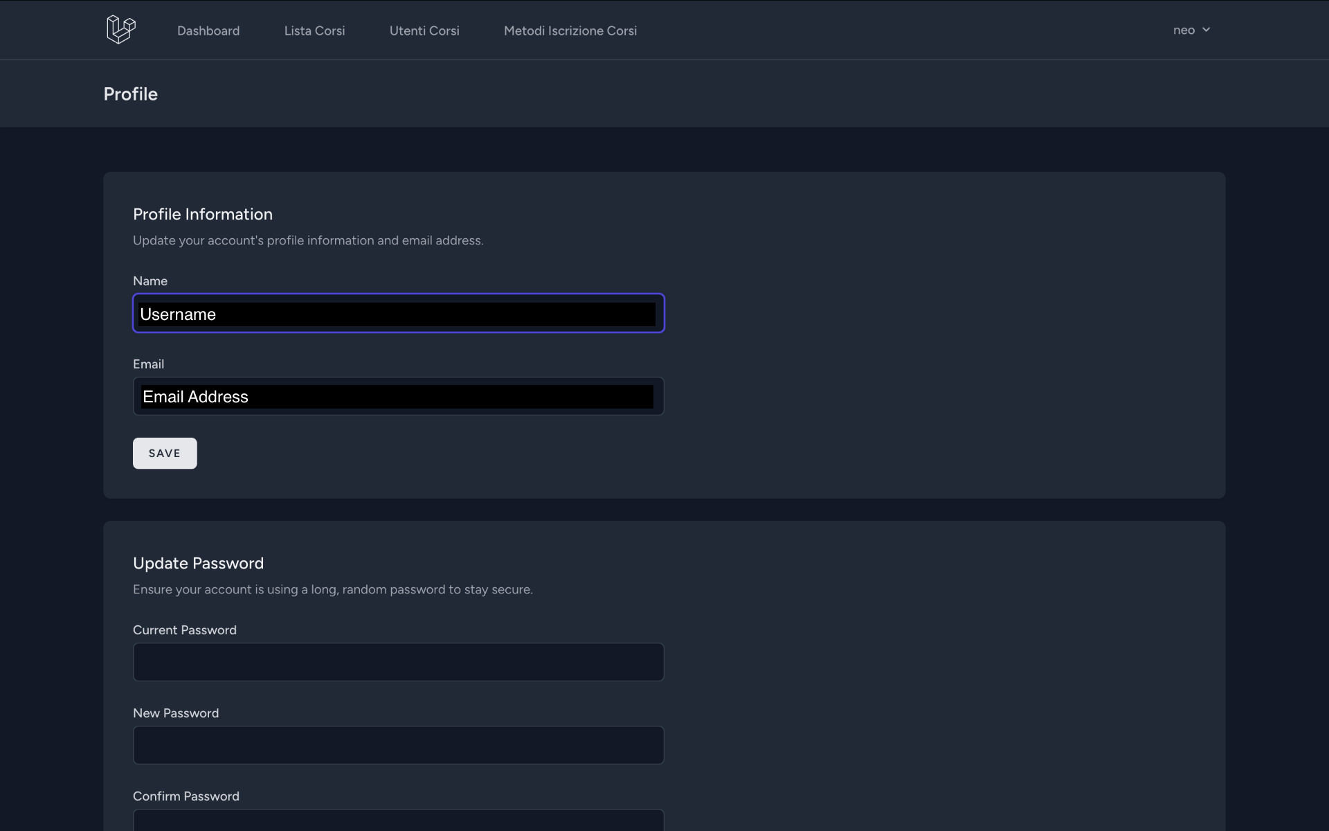 Laravel Dashboard for Moodle Laravel Dashboard for Moodle